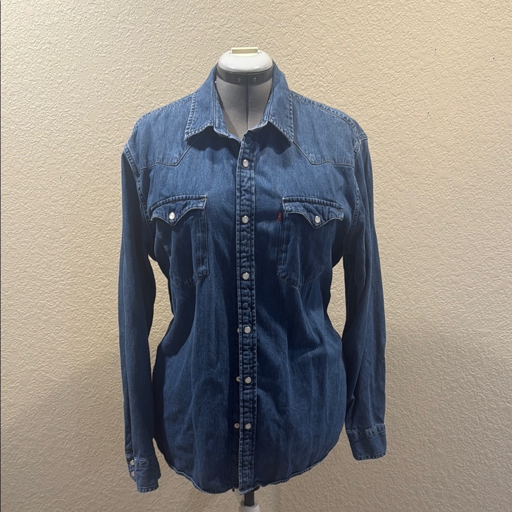 Levi's Blue Pearl Button Down Denim Shirt